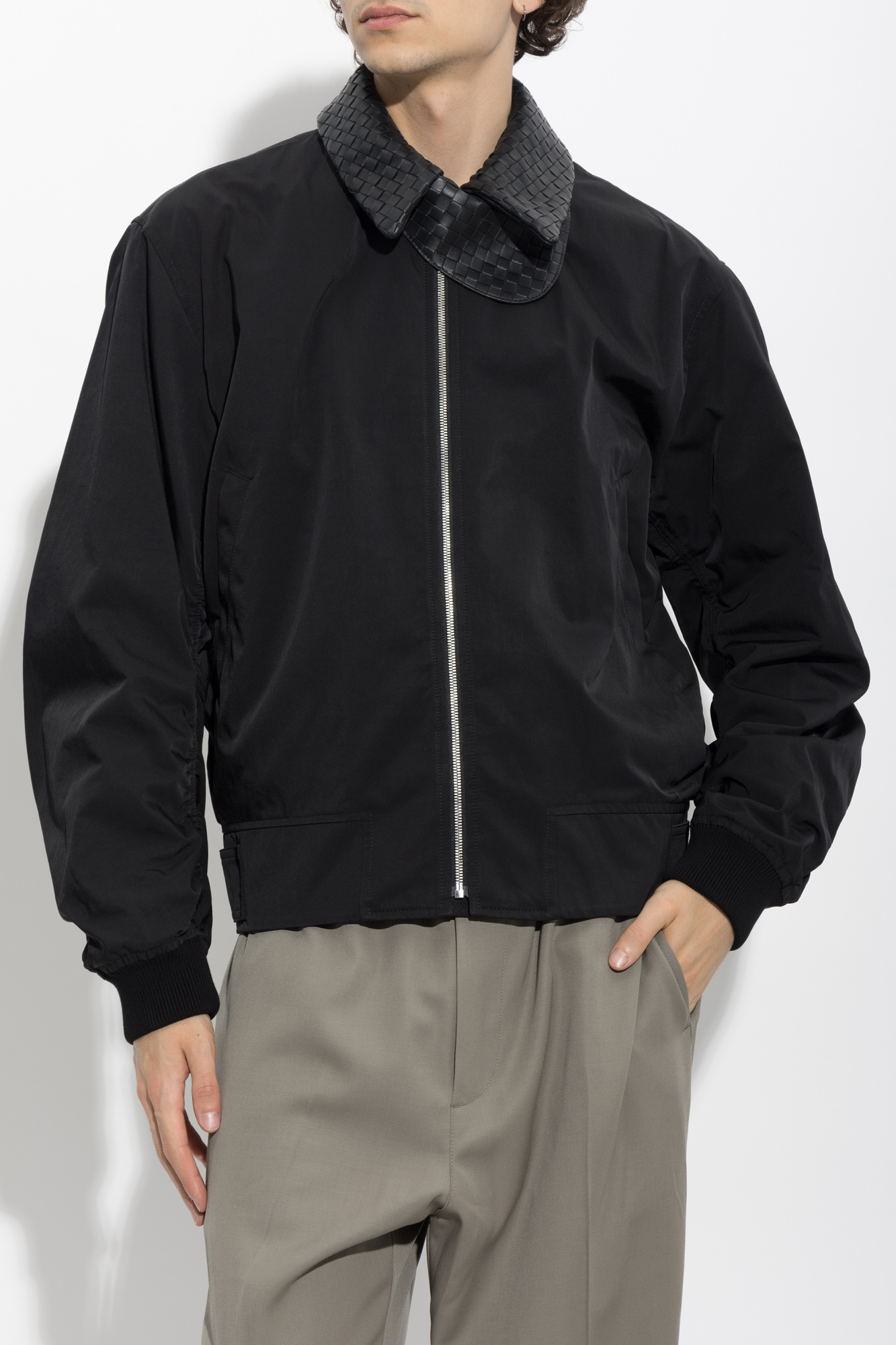 Bottega Veneta Jacket with leather collar | Men's | Vitkac